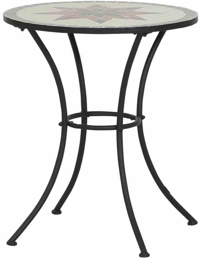 SIENA GARDEN Bistrotisch Stella Ø 60x71 cm 4-Sitzer Keramik in Mosaikoptik Tisch Bild 1