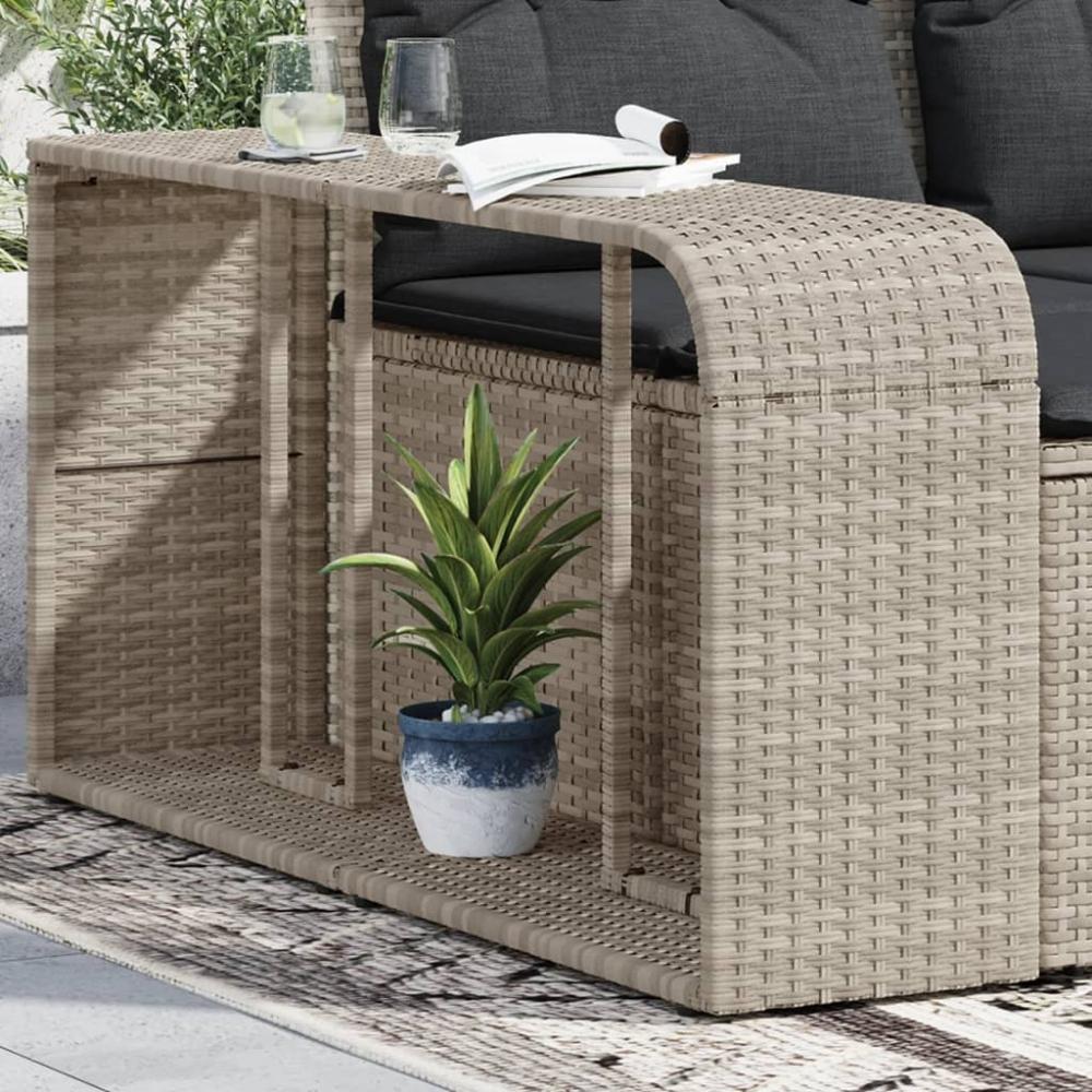 vidaXL Outdoor-Rgale 2 Stk. Hellgrau Poly Rattan 366188 Bild 1