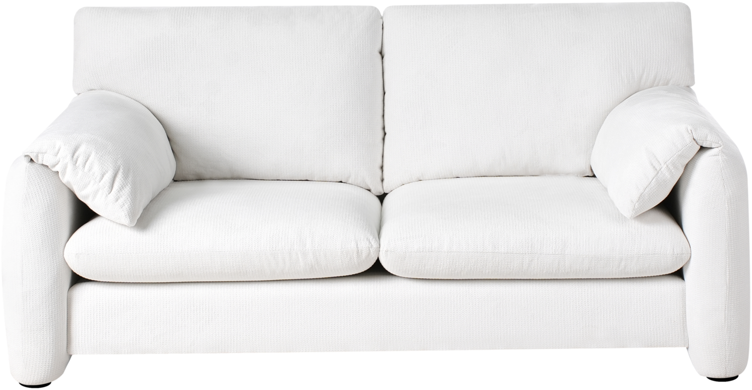 Sofa 2-Sitzer GETA Stoff Cremeweiß Bild 1