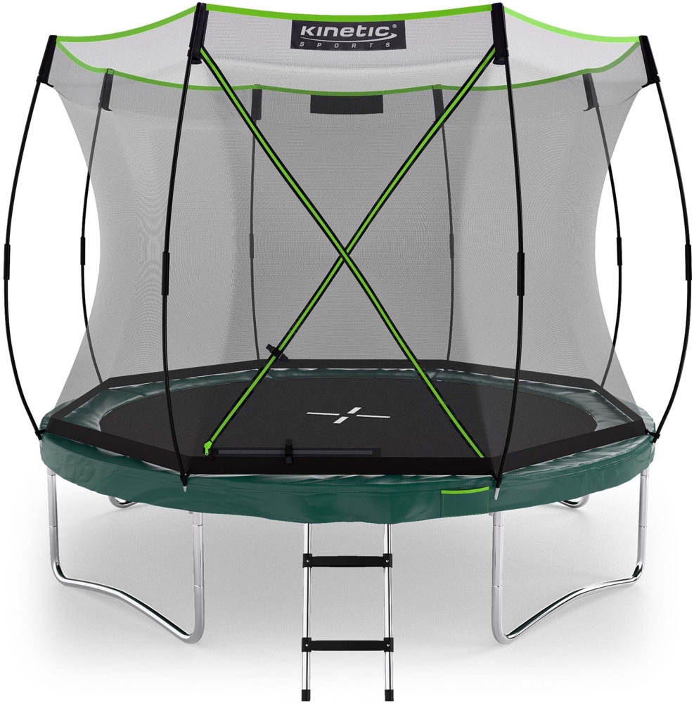 KINETIC SPORTS Trampolin Federlos-Design 'Bungee Safety Elite' - AirMAXX Sprungtuch-Technologie, Ultraleise, Outdoor Gartentrampolin für Kinder & Erwachsene, Ø 305 cm Bild 1