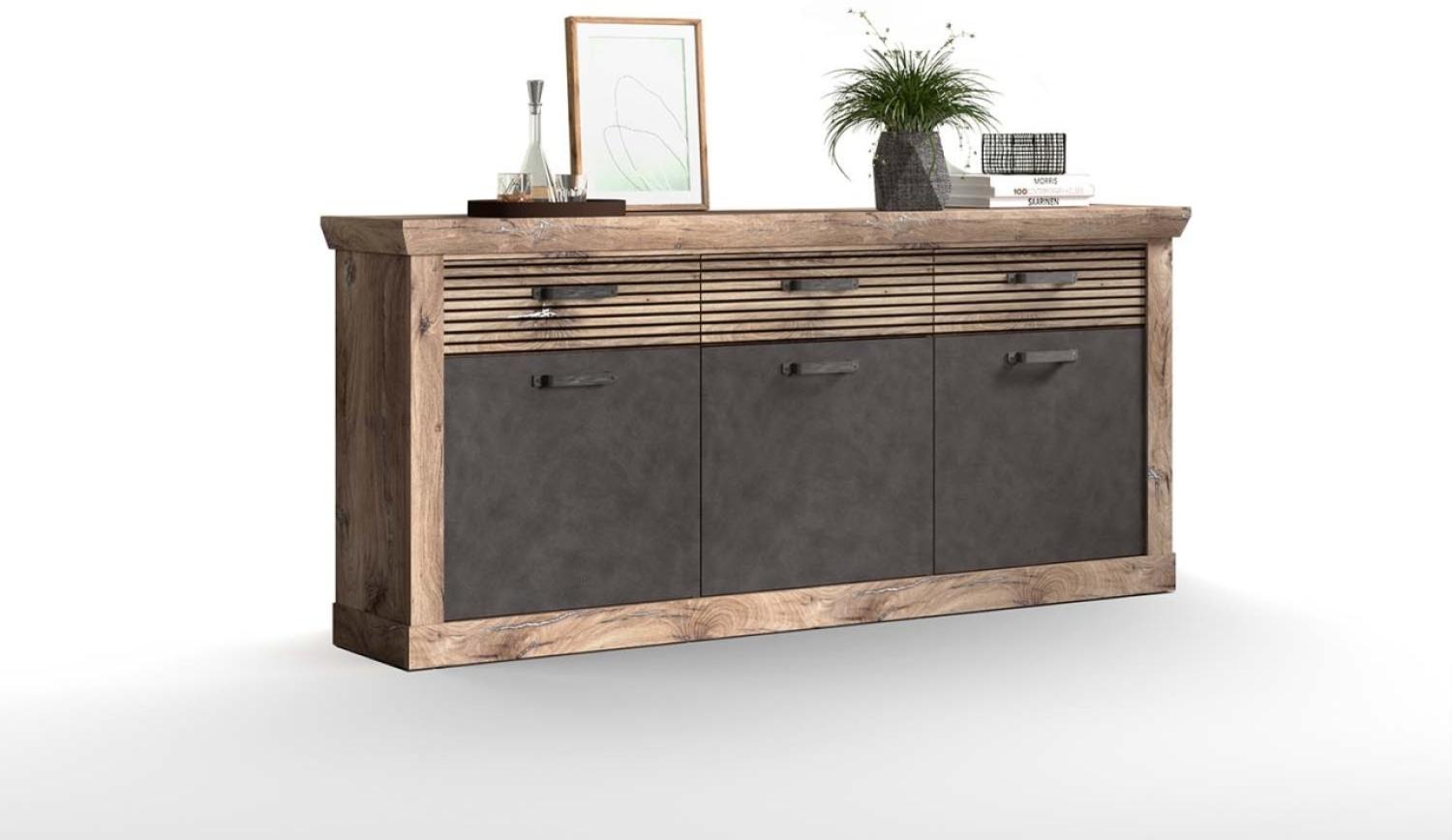 Sideboard Portum - Flagstaff Eiche / Anthrazit Bild 1