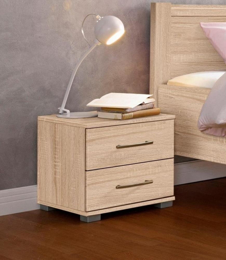 priess Nachtkonsole Husum Nachtkonsole in premium Qualität Schlafzimmer Schrank, mit 2 Schubkästen Nachtschrank Beistellschrank Nachtschränkchen Bild 1