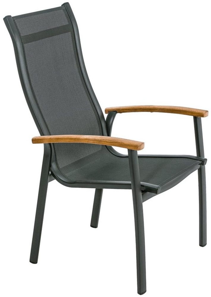 Dehner Gartenstuhl Stapelstuhl Chicago Wood, 108.5 x 66 x 75 cm, eleganter Stapelstuhl aus FSC®-zertifiziertem Holz Bild 1