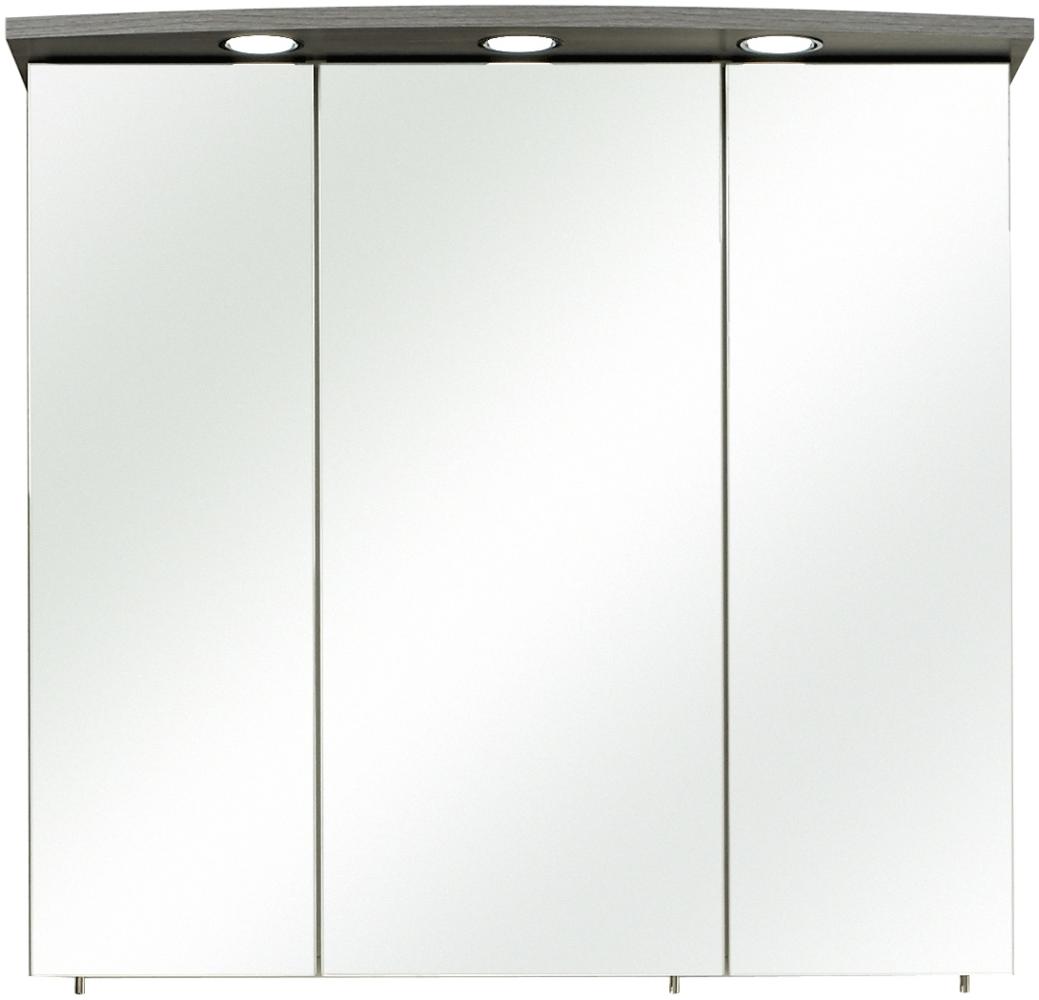 Badezimmerspiegelschrank >Quickset 916< (BxHxT: 75 x 72 x 20 cm) Sangallo Grau quer Bild 1