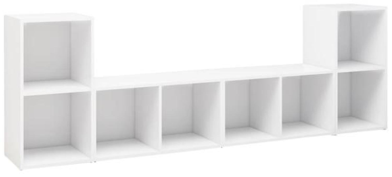 vidaXL TV-Schränke 4 Stk. Weiß 72x35x36,5 cm Holzwerkstoff 3079970 Bild 1