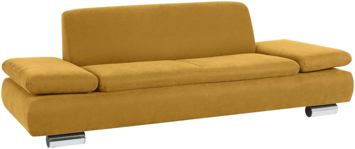 Sofa 2,5-Sitzer Kaye Bezug Veloursstoff Metallfuß verchromt / mais 23137 Bild 1