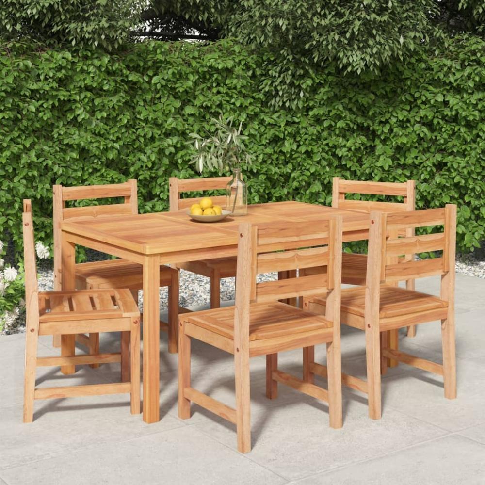 vidaXL 7-tlg. Garten-Essgruppe Massivholz Teak 3157186 Bild 1