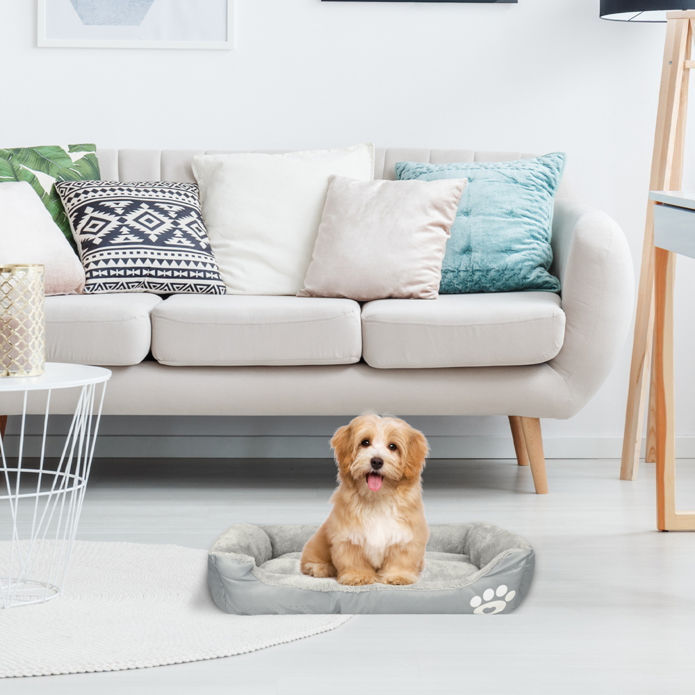 wuuhoo® Hundebett Lucky, für kleine und mittelgroße Hunde - weich, waschbar, für Hund oder Katze, flauschig - dunkelblau, 45x30 cm Bild 1