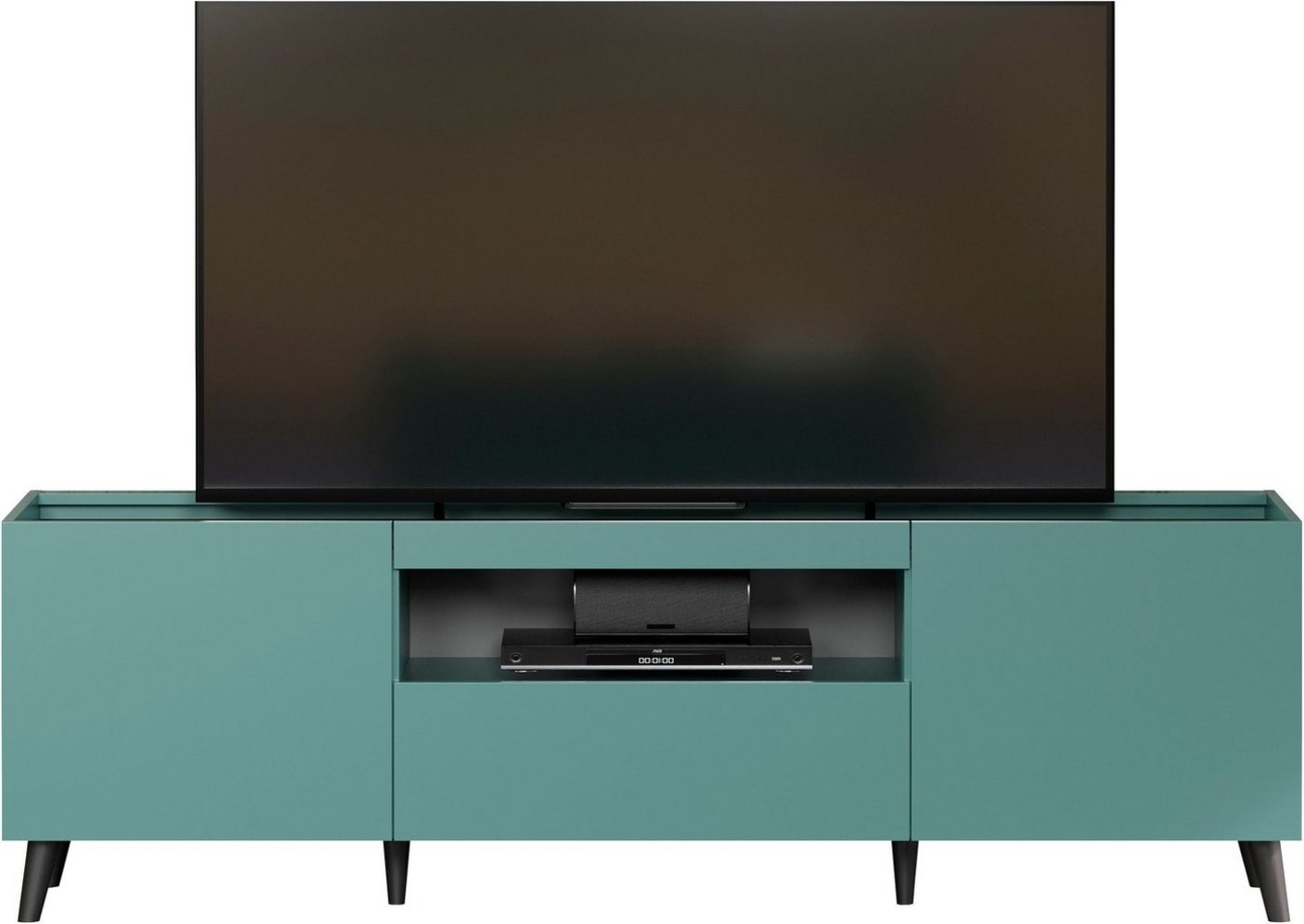 andas TV-Board Mikkeline (1 St), matt, B / H: ca. 181 / 60 cm, TV-Schrank, blau, Türkis Bild 1