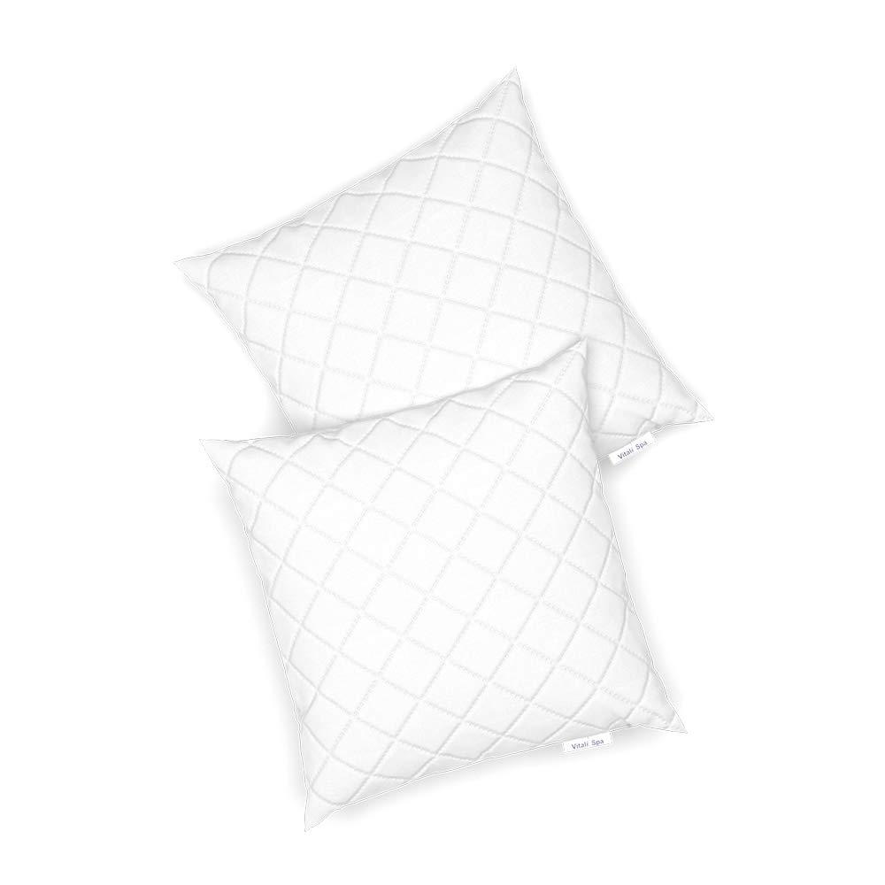 VitaliSpa 2er Set Microfaser Kopfkissen Allergiker geeignet Kissen weiß 3 Größen (40x40 cm) Bild 1