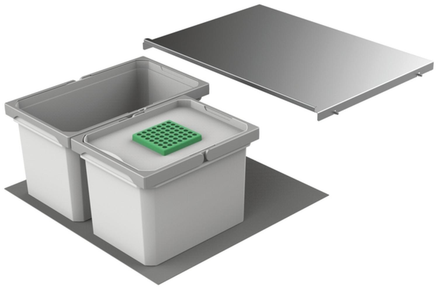 Abfallsorter Cox Box 1T/600-2 Bio mit zweifach Trennung für 60 cm Schrankbreite / Abfalleimer / Abfallsammler / Mülleimer Bild 1