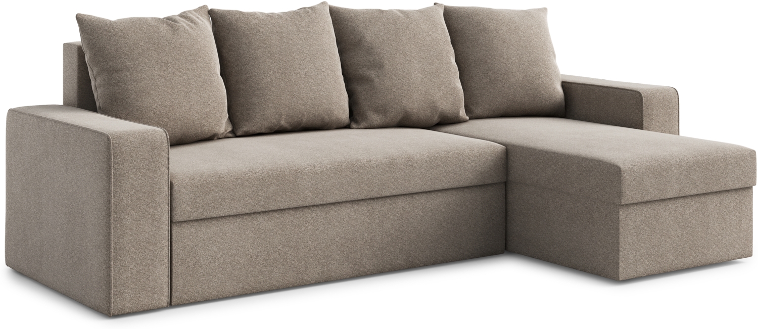 AX LIVING Eck Couch Klein Climpy 242 cm – Komfort & Stil in Braun Bild 1