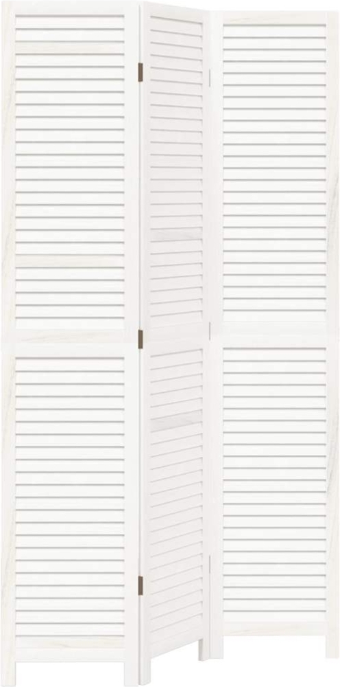 vidaXL 3-tlg. Raumteiler Weiß Massivholz Paulownia 358831 Bild 1