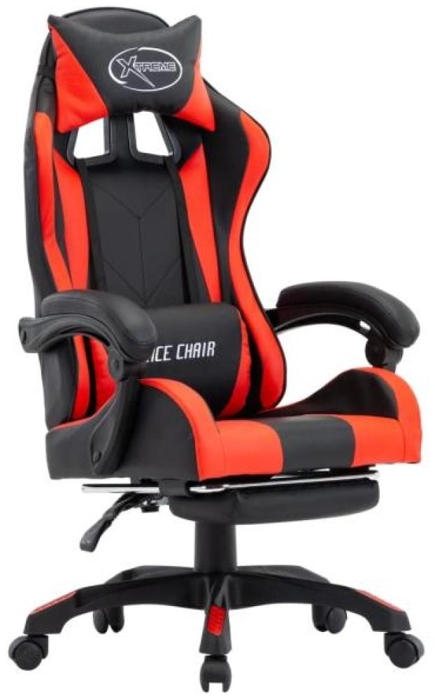 vidaXL Gaming-Stuhl mit Fußstütze Rot und Schwarz Kunstleder 287987 Bild 1