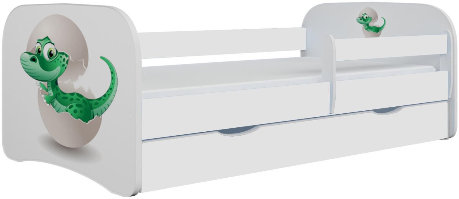 Kinderbett Jona inkl. Rollrost + Matratze + Bettschublade 70*140 cm Weiß Bild 1