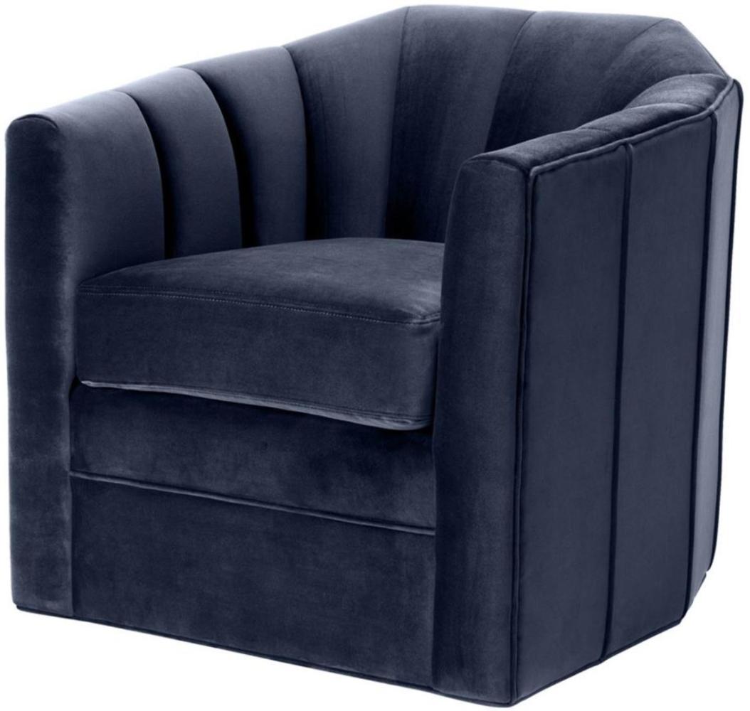 EICHHOLTZ Swivel Chair Delancey Savona midnight blue Bild 1