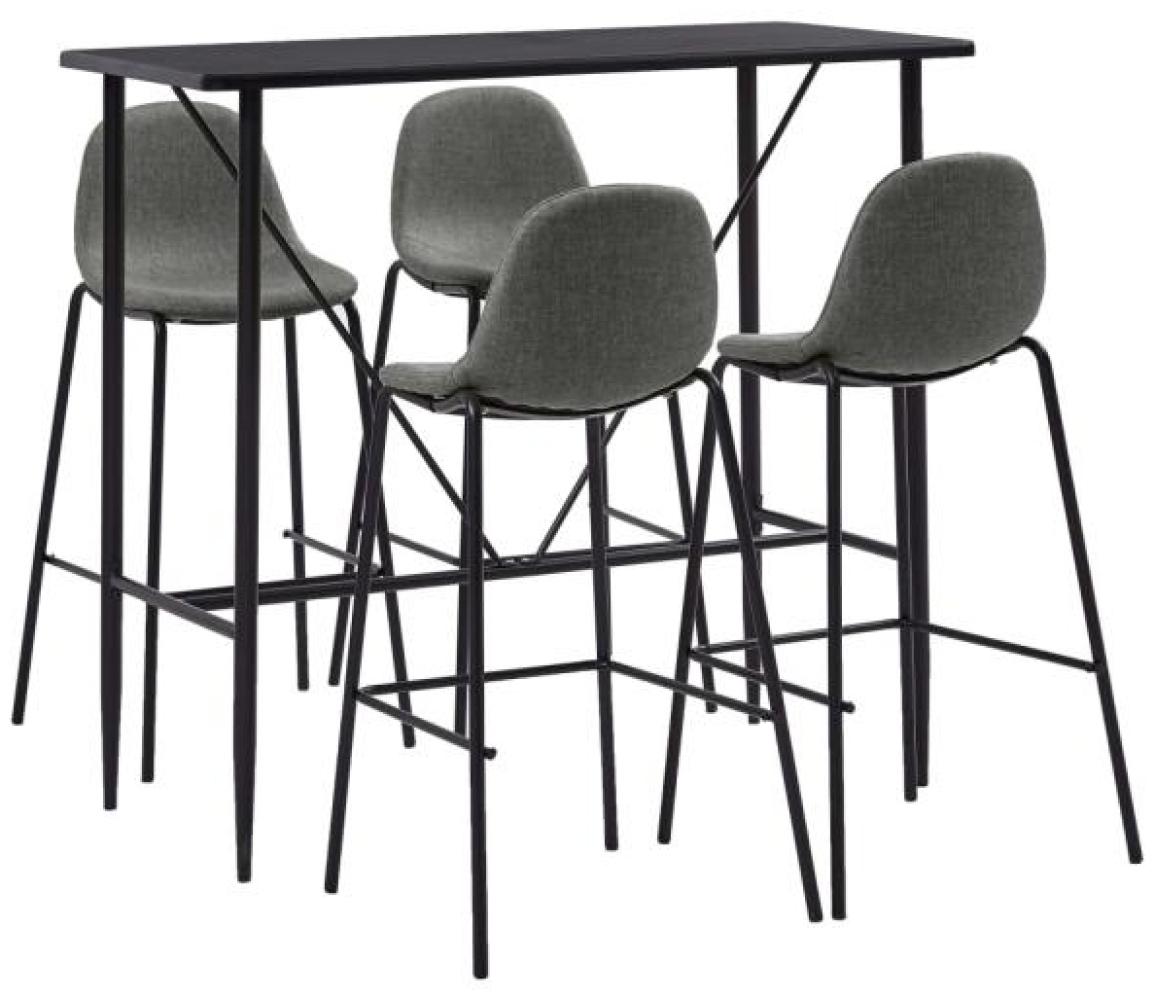 vidaXL 5-tlg. Bar-Set Stoff Taupe [279872] Bild 1
