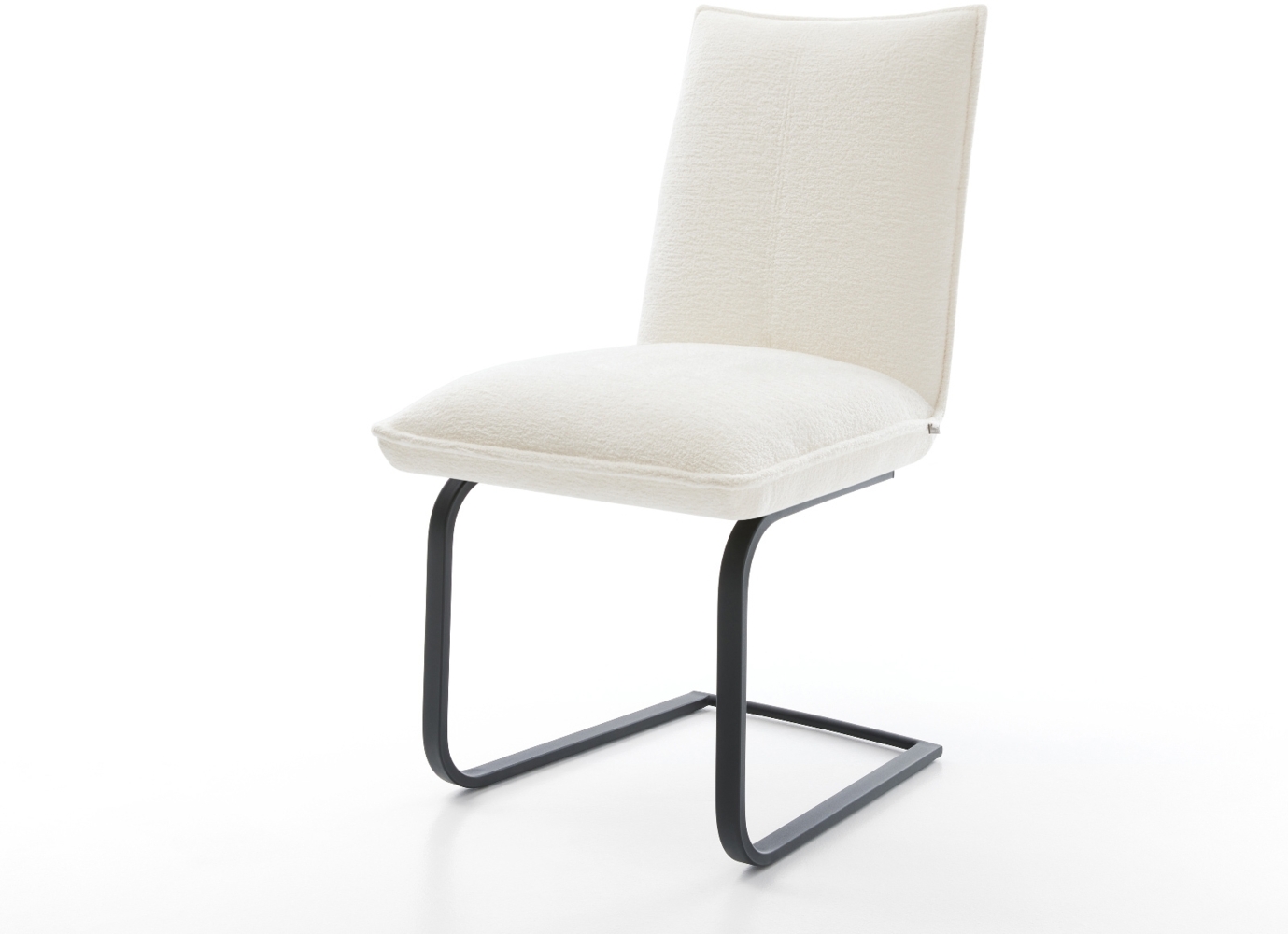 Freischwinger Lelio-Flex Bouclé Soft Beige Freischwinger flach Schwarz Taschenfederkern Bild 1