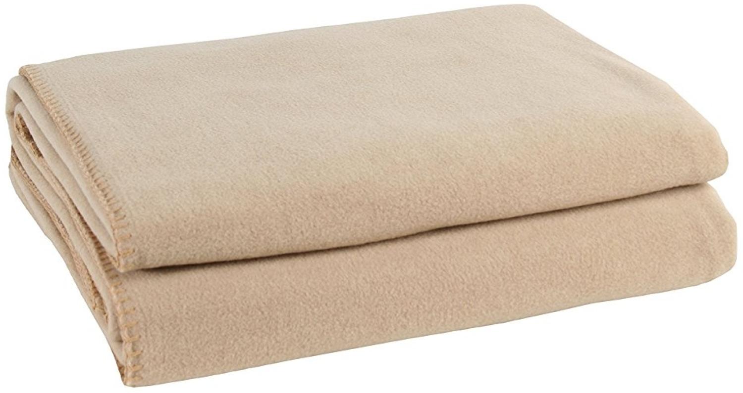 Zoeppritz Soft-Fleece Decke sand 160x200 cm 400578 Bild 1