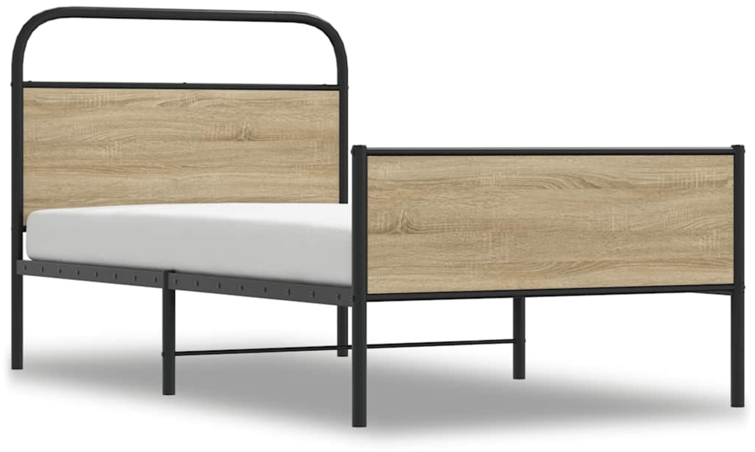 vidaXL Bettgestell ohne Matratze 90x200 cm Sonoma-Eiche Holzwerkstoff 4100385 Bild 1