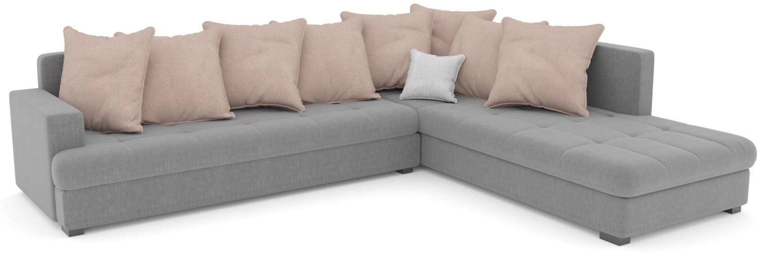 Stylefy Kora Ecksofa Strukturstoff INARI Türkis Rechts Bild 1