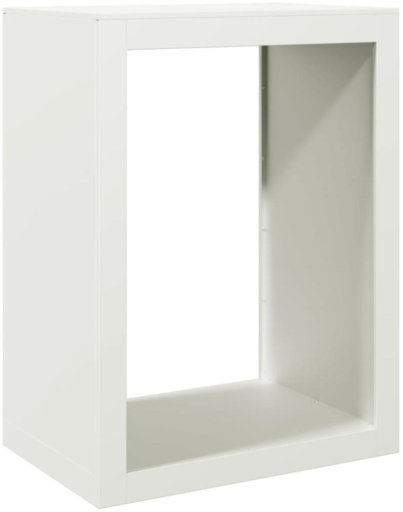 vidaXL Brennholzregal Weiß 60x40x80 cm Stahl 850997 Bild 1
