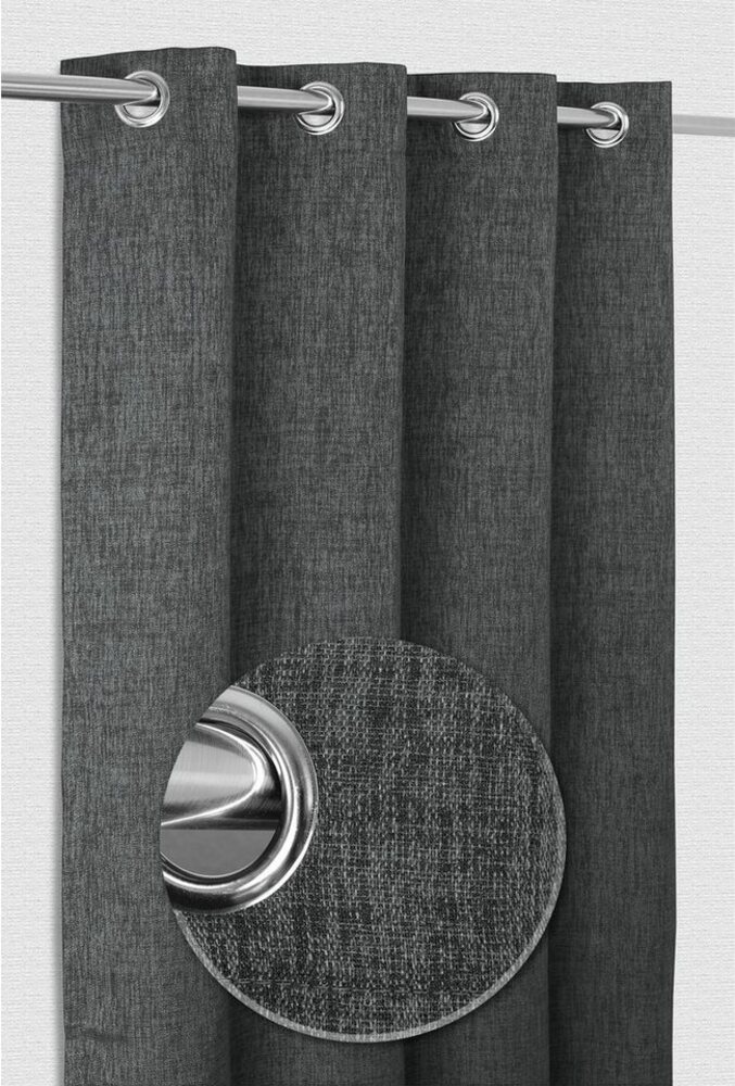 Beautex Vorhang Ösenvorhang, Gardine mit Ösen 140x245 cm, Ösenschal blickdicht, Ösen (1 St), blickdicht Bild 1