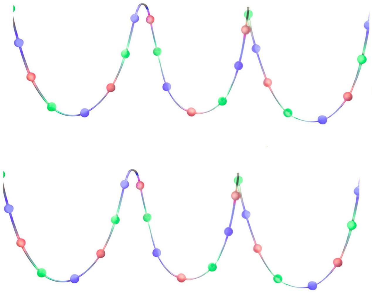 LED Lichterketten Set mit je 30 LED Kugeln & Farbwechsler, Länge 2x 5m, Schalter Bild 1