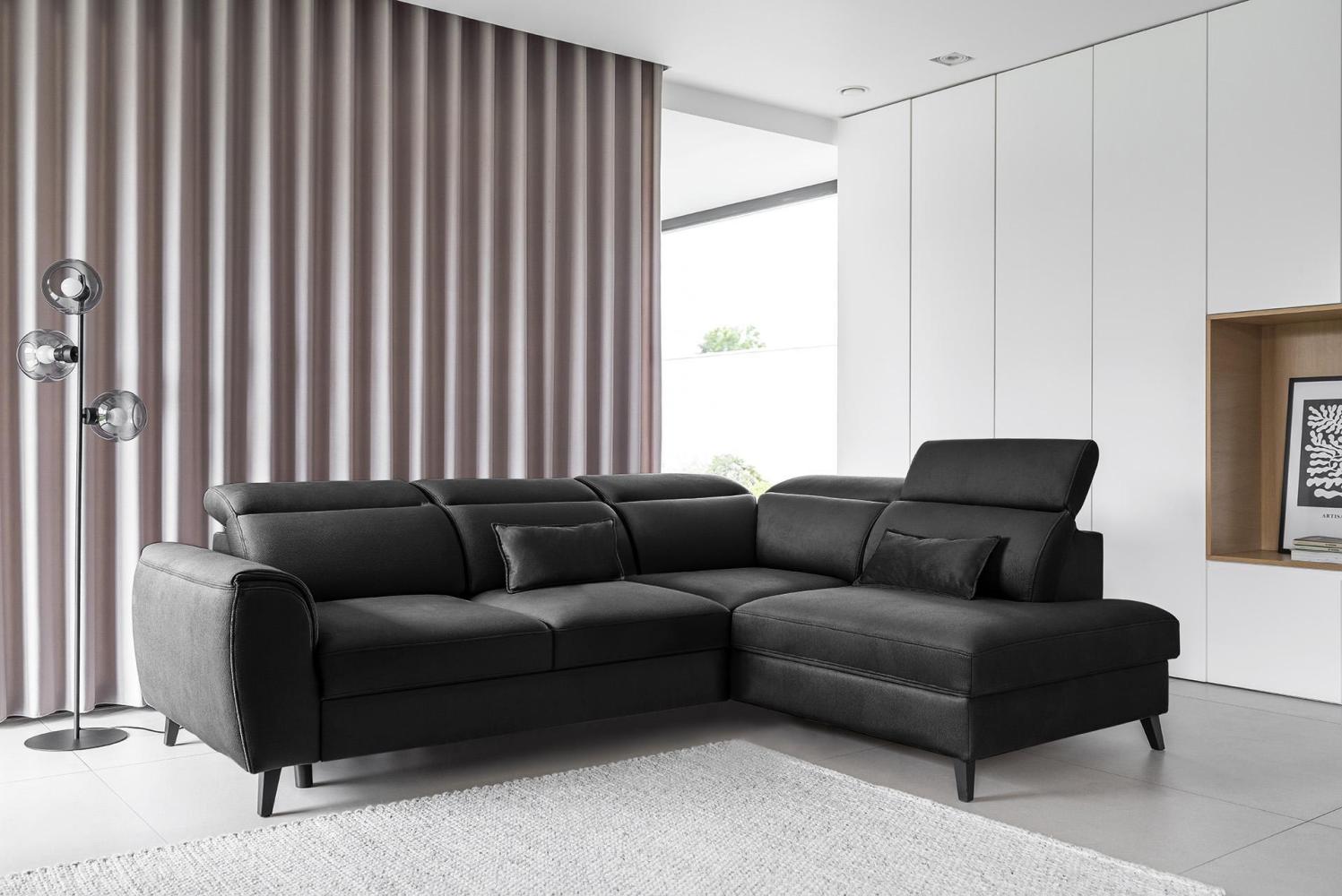 Wohnideebilder Noble Schwarz Ecksofas & Eckcouches CO-NOB-RT-10SAV Bild 1