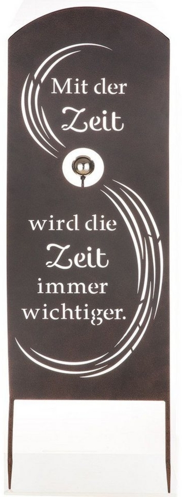 Metall Gartenstecker "Moment" mit Vogelmotiv in dunkelbraun Bild 1