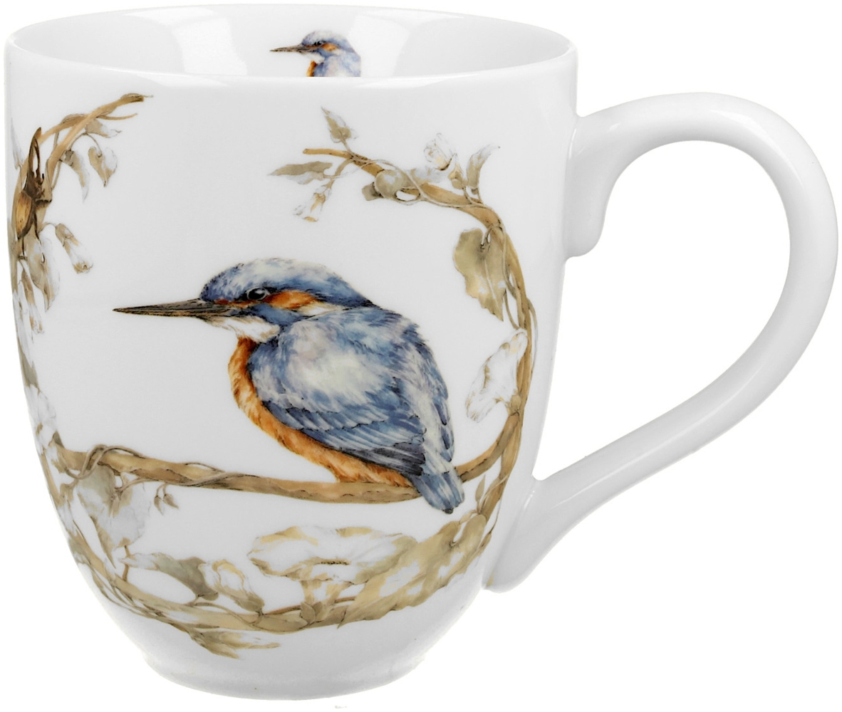 DUO World of Birds XXL Becher 1000 ml COMMON KINGFISHER (Eisvogel) New Bone China Porzellan Bild 1