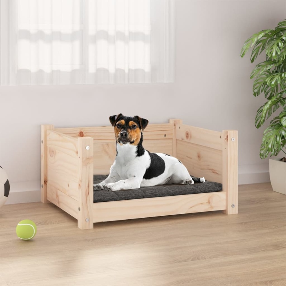 vidaXL Hundebett 55,5x45,5x28 cm Massivholz Kiefer 821442 Bild 1