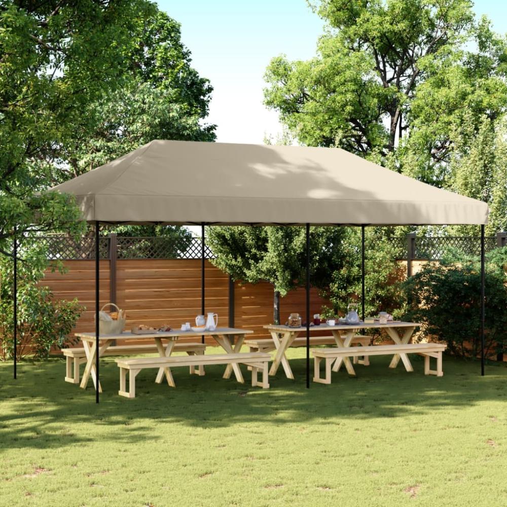 vidaXL Partyzelt Faltbar Pop-Up Taupe 580x292x315 cm 4004938 Bild 1