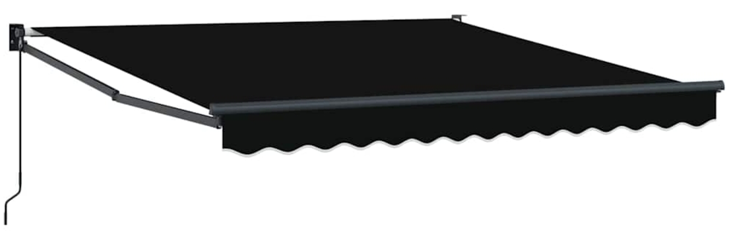 vidaXL Markise Schwarz 3 x 2,5 m Polyester und Metall 3330043 Bild 1
