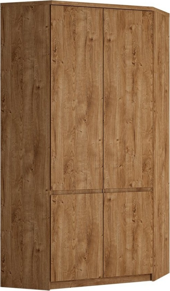 Eckkleiderschrank in Eiche Nb. FORTALEZA-129, B/H/T ca. 95/200/95 cm Bild 1