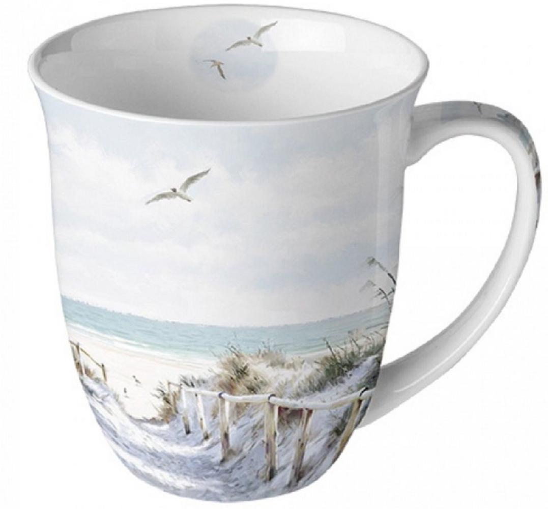 Ambiente Luxury Paper Products Becher Mug Maritim, Strand, am Meer, Küste Tiere, Porzellan Strandhütte, Kaffee / Tee Tasse Sommer Kollektion Bild 1