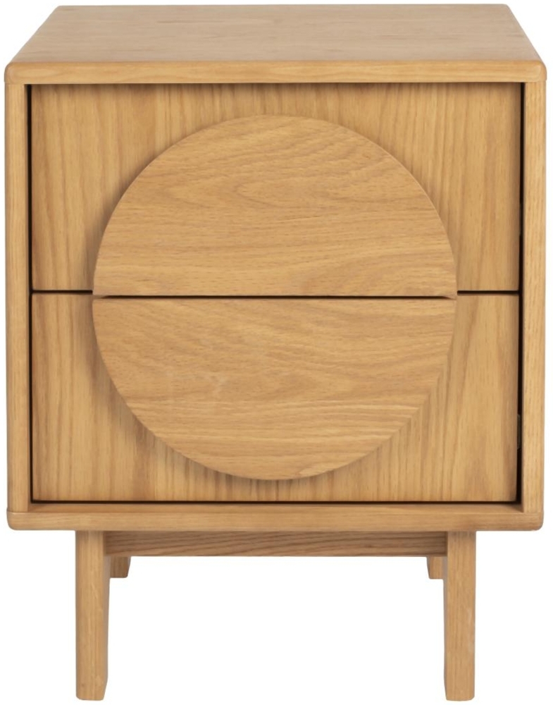 Nachtkommode GROOVE 2 Schubladen mit Eichennfurnier von Zuiver Bild 1