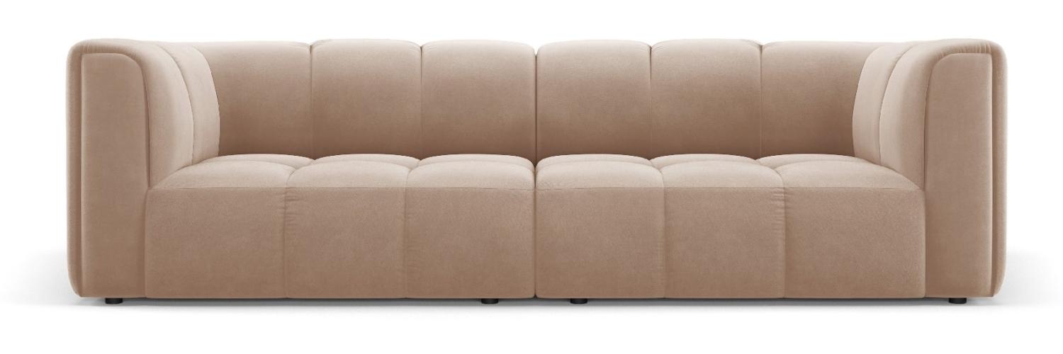 Micadoni Modulares Sofa Serena 3-Sitzer Samtstoff Beige Bild 1