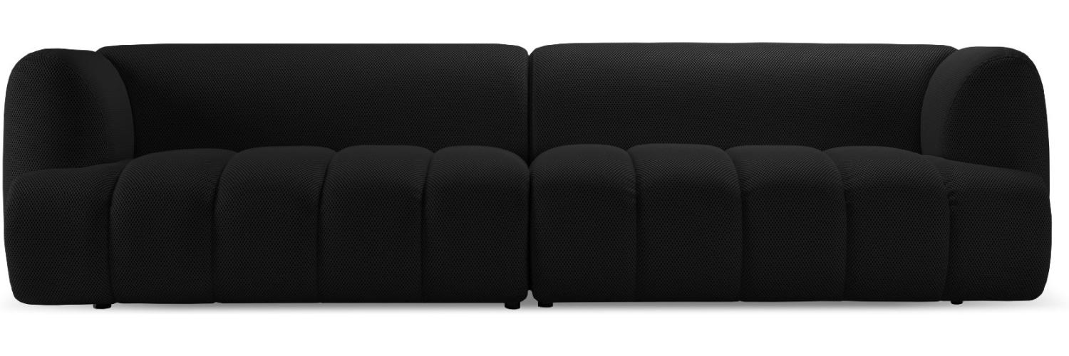 Micadoni Modulares Sofa Harry 4-Sitzer 3D-Stoff Schwarz Bild 1