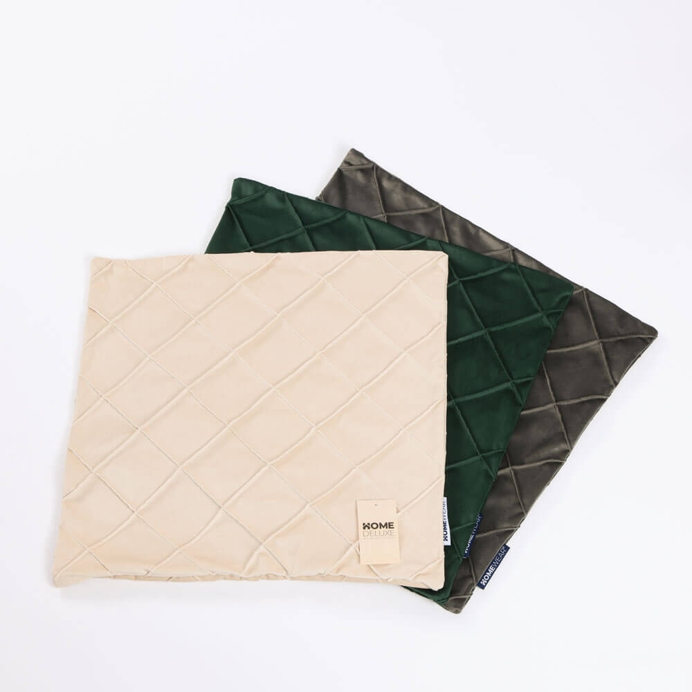 HOME DELUXE Karo Kissenbezug LORI mit Kissenfüllung - Grün Bild 1