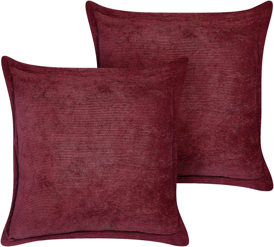 Kissen 2er Set ZINNIA , Rot, 43 x 43 cm Bild 1