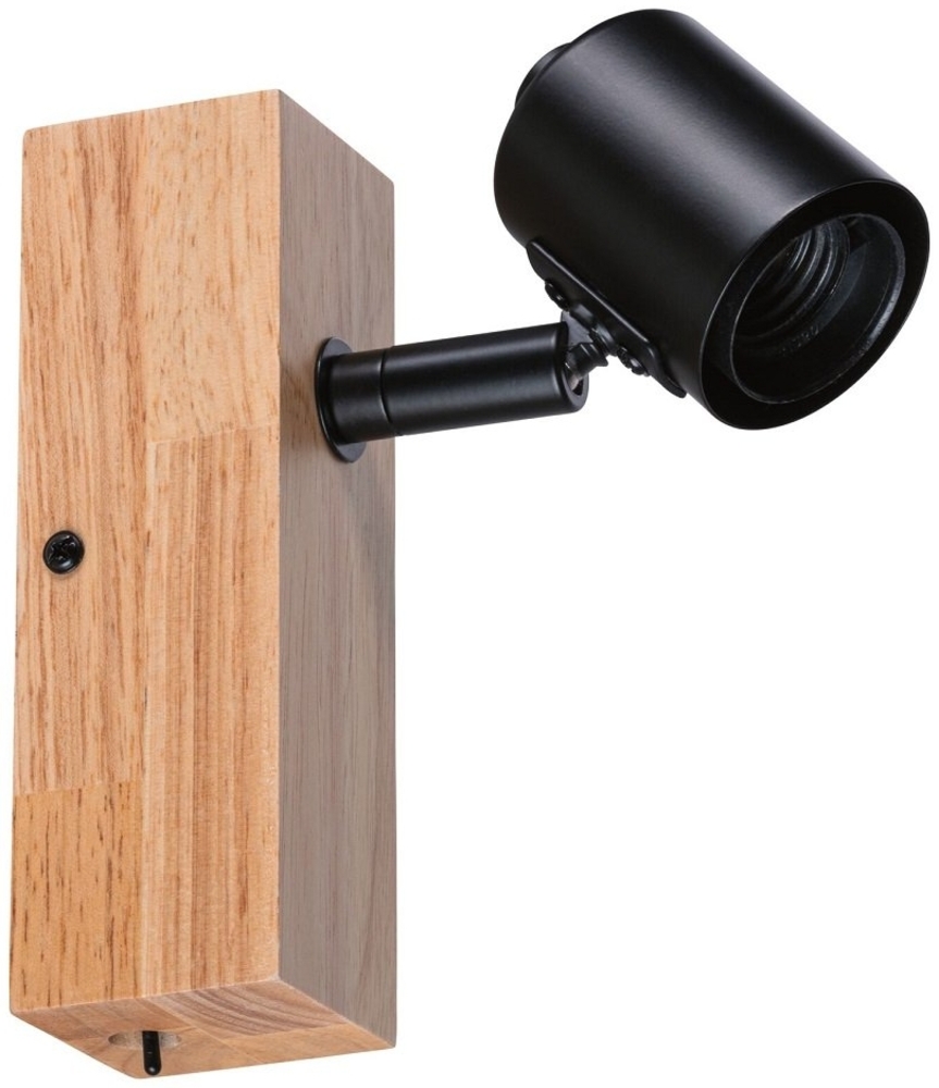 Paulmann 66770 Spotlight Arvid 1-flammig E27 230V max. 20W Schwarz Holz Bild 1