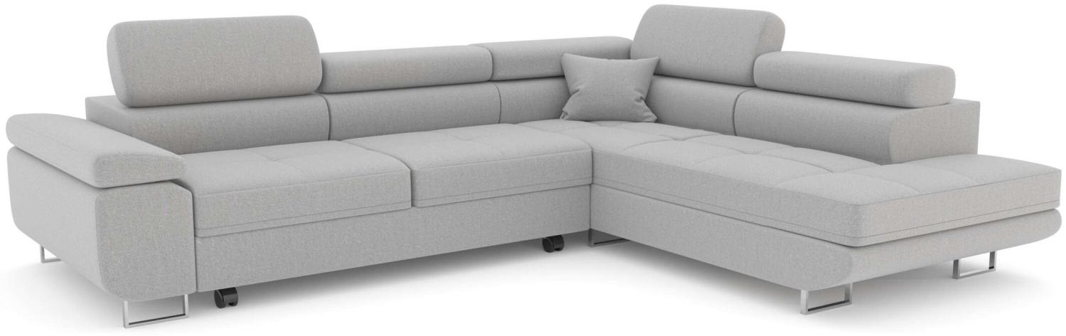 Stylefy Marokko Ecksofa Blau Velours KRONOS Rechts Bild 1