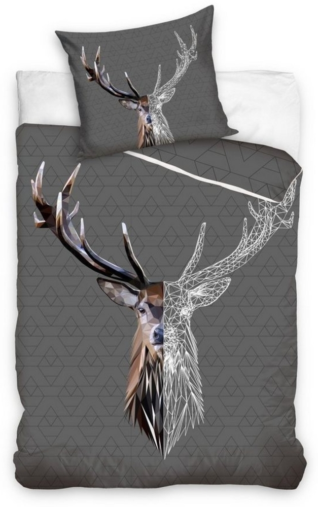 Carbotex Bettwäsche Hirsch Bettwäsche 140 x 200 cm Bild 1