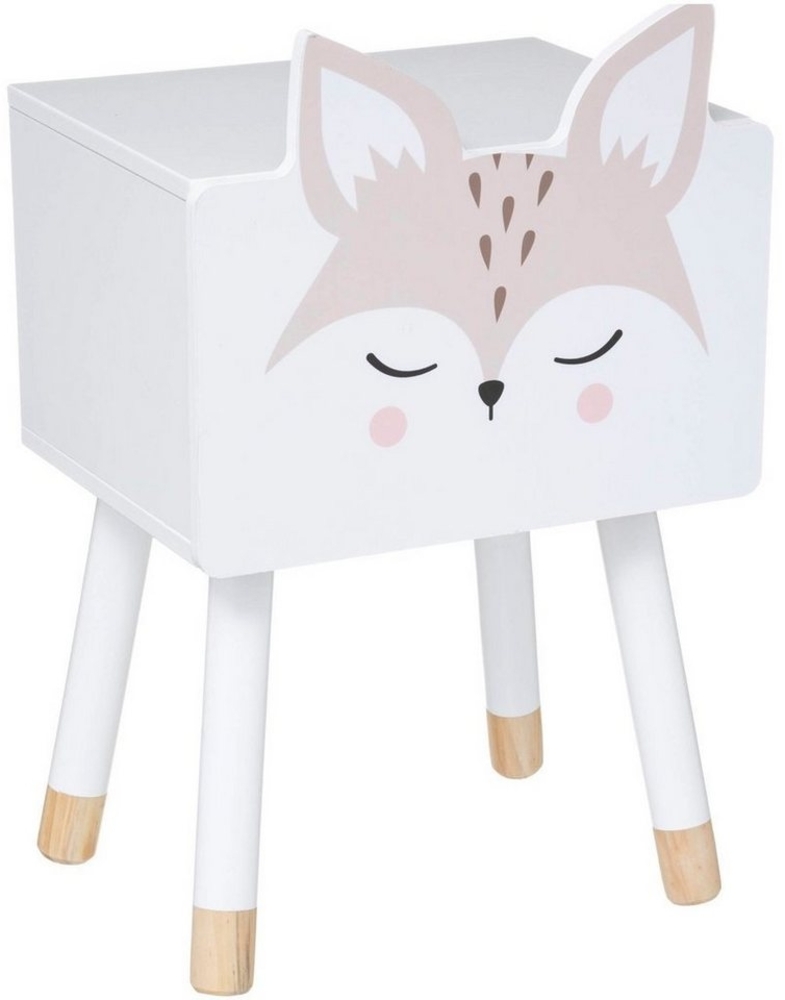 Nachttisch für Kinder FUCHS, mit Beinen aus Kiefernholz, 53 cm Bild 1