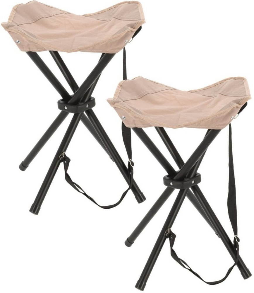 Koopman Campinghocker Beige (2 St), Klapphocker, 2er Set, Angeln Garten, Tragetasche Bild 1
