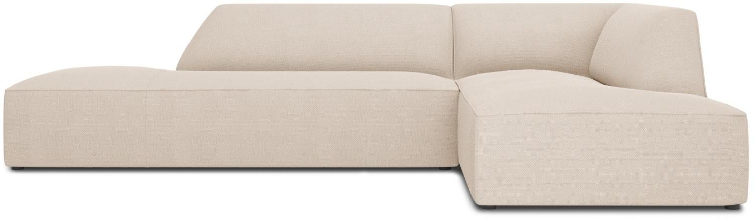 Micadoni 4-Sitzer Modular Ecke rechts Sofa Ruby | Bezug Beige | Beinfarbe Black Plastic Bild 1