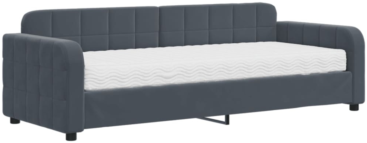 vidaXL Tagesbett mit Matratze Dunkelgrau 80x200 cm Samt 3196899 Bild 1