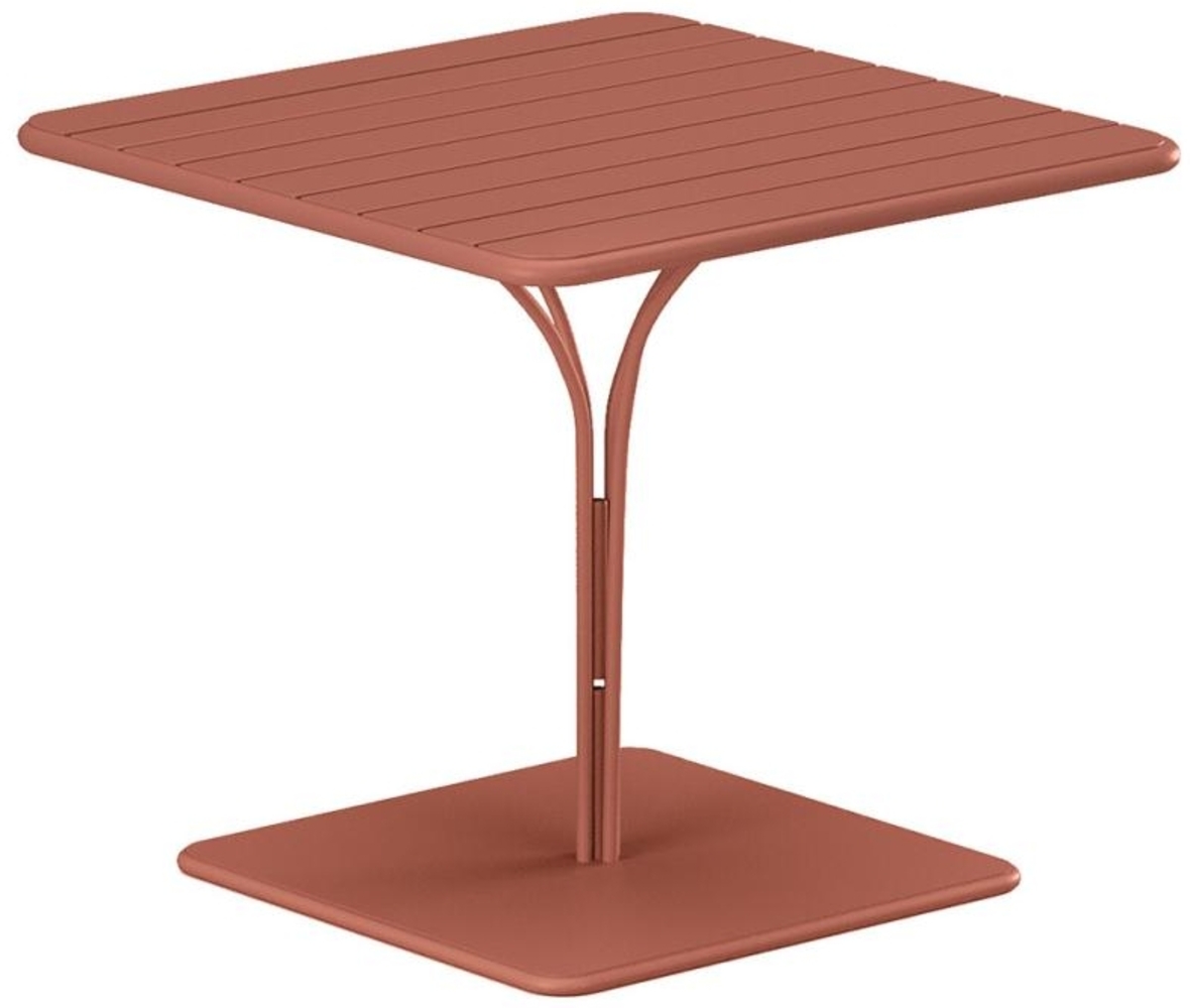 Vente-unique - Gartentisch - L. 80 cm - Metall - Terracotta - MIRMANDE von MYLIA Bild 1