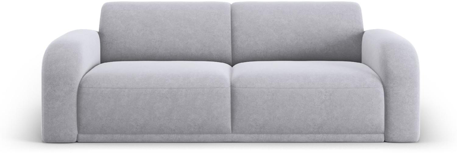 Micadoni Sofa Erin 3-Sitzer Samtstoff Hellgrau Bild 1